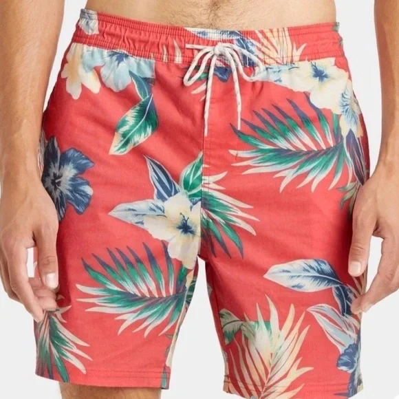 NWT | Goodfellow & Co. | Tropical Floral Swim Shorts | Men Swim Trunks | Medium - Picture 8 of 9